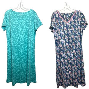 Lot Of 2 NorthStyle Peruvian Cotton Nightgowns Size‎ Large retails $65 Each